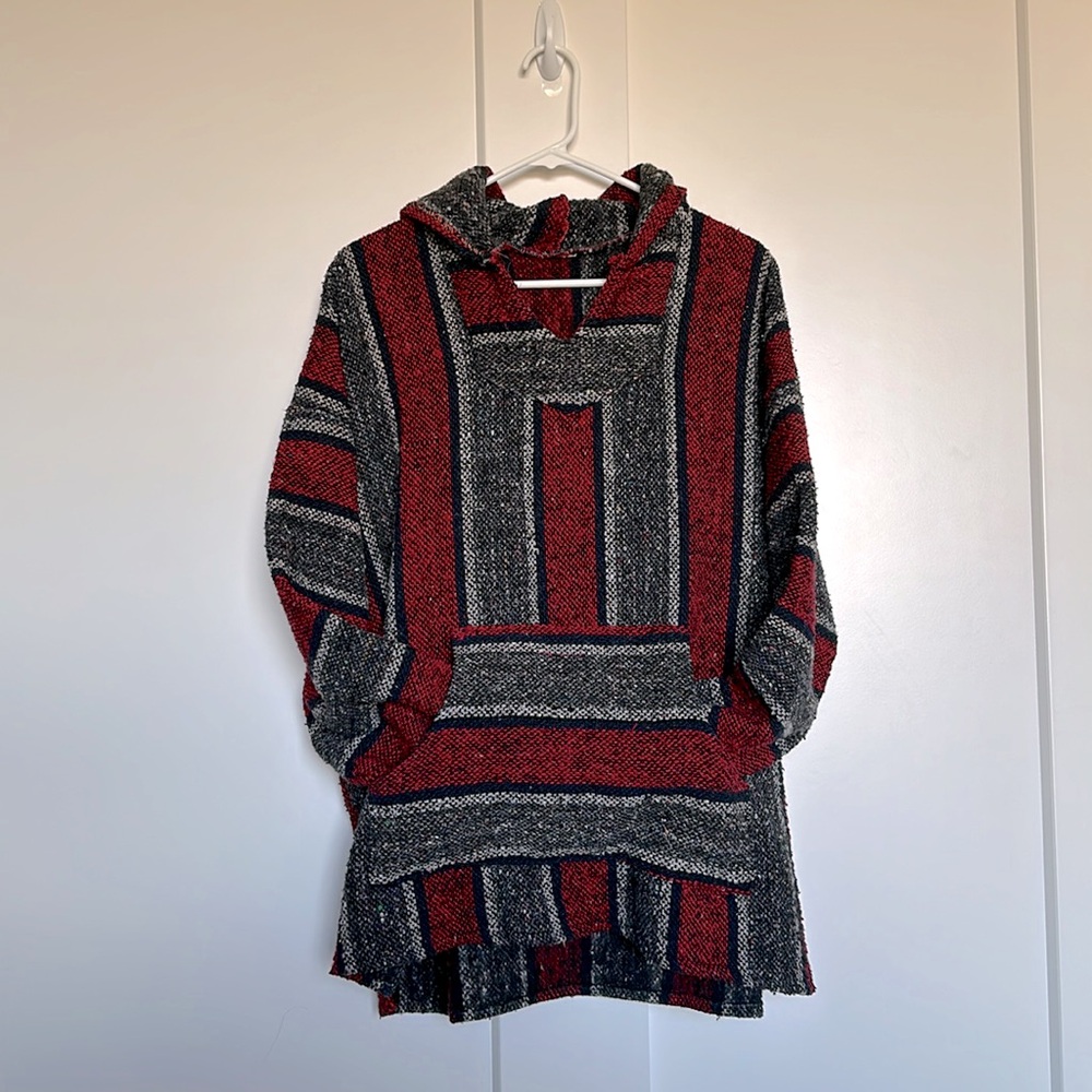 Vintage Baja Rug Hoodie sz XL